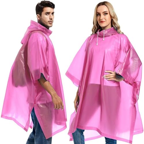 GUKOY Regenponcho 2 Stück Regenmantel für...