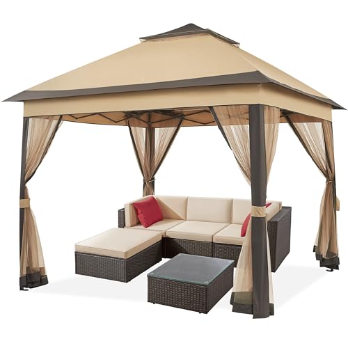Yaheetech Pavillon 3,3x3,3m Wasserdicht...