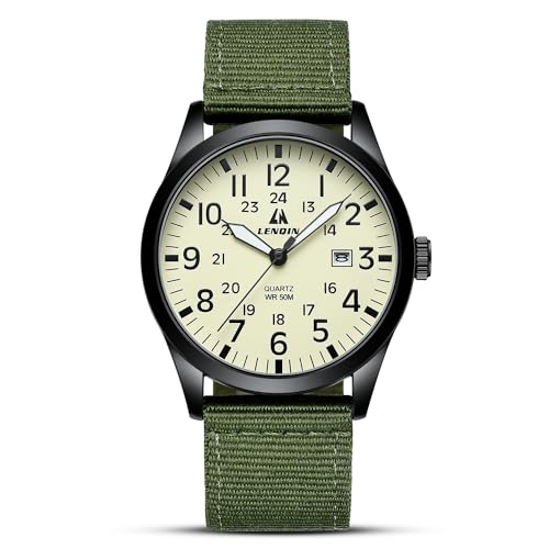 LN LENQIN Herren Militär Uhr - 30M...