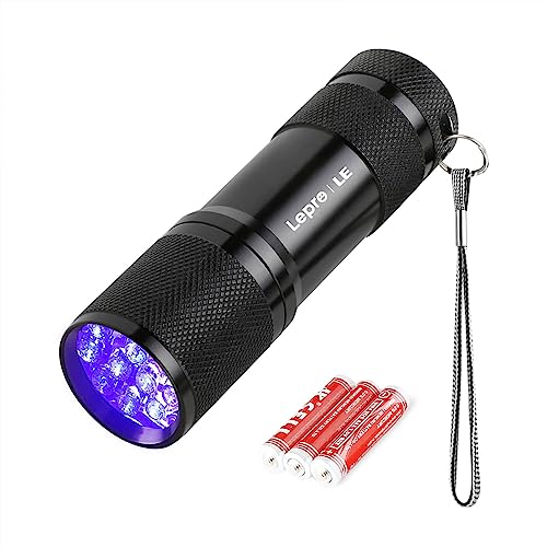 LE LED UV Schwarzlicht Taschenlampe mit 9...