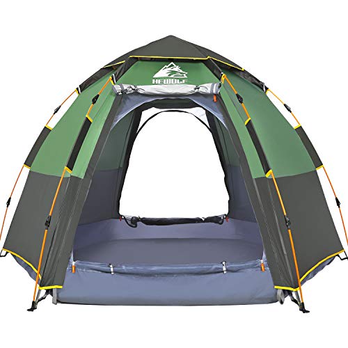 HEWOLF Camping Zelt 3-4 Personen Kuppelzelt...