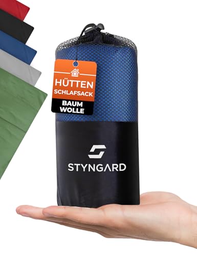 STYNGARD 2in1 Hüttenschlafsack Baumwolle...