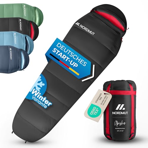 NORDMUT Schlafsack Winter -10 bis 0 Grad...