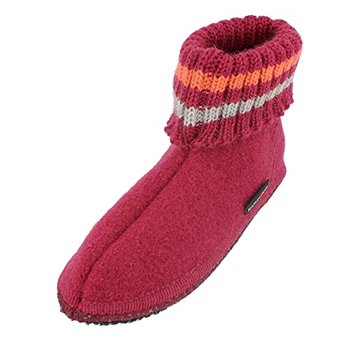 HAFLINGER Hüttenschuh Paul mit Kragen aus...