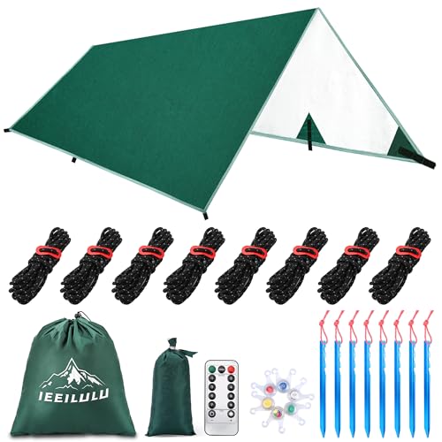 IEEILULU Tarp Wasserdicht 3x3, Ultraleicht...