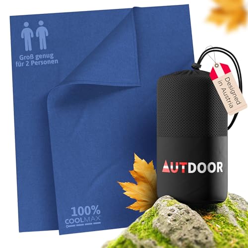 AUTDOOR® Reisedecke 100% Coolmax® –...