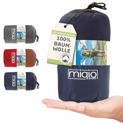 Miqio® 2in1 Baumwoll-Hüttenschlafsack mit...