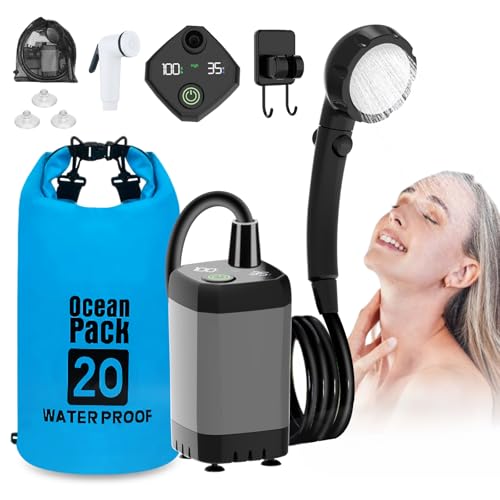 Tragbare Campingdusche, Camping Dusche Pumpe...