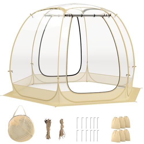 HOMASIS Transparentes Pop up Zelt im Freien,...