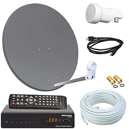 Digital SAT Anlage 60cm + HD Receiver + 10m...