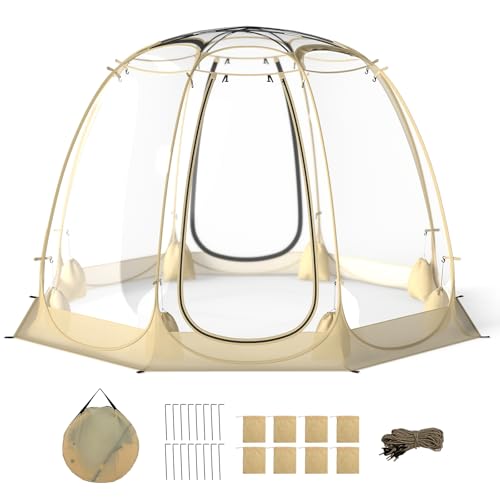 HOMASIS Transparentes Pop up Zelt im Freien,...