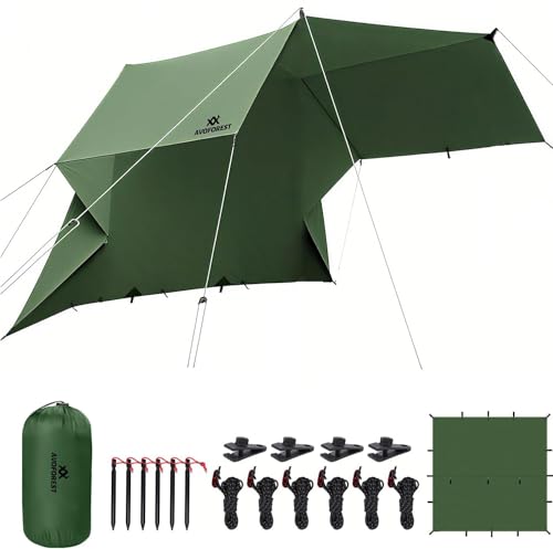 AVOFOREST Tarp 3x3 Wasserdicht, Tarp...