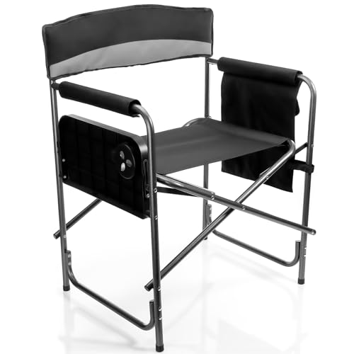 BigDean Campingstuhl 150kg mit Tisch –...