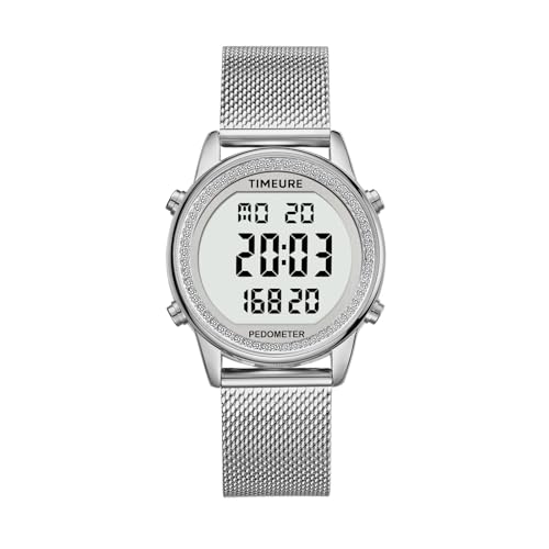 TIMEURE Damen Schrittzähler Uhr, Stilvolles...