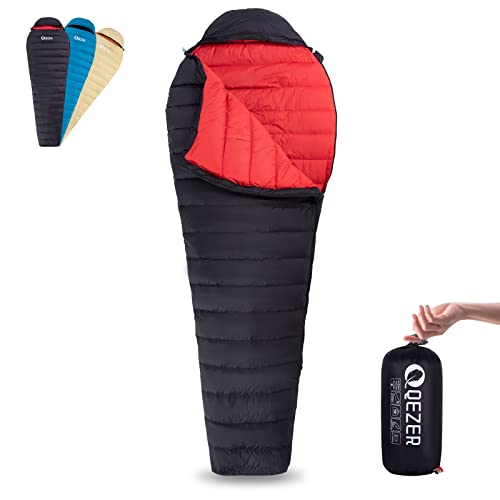 QEZER Sommer Schlafsack,nur 620g Ultraleicht...