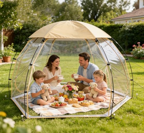 Transparentes PVC-Campingzelt für 4-6...