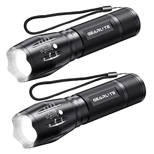 GEARLITE LED Taschenlampe Batteriebetrieben 2...