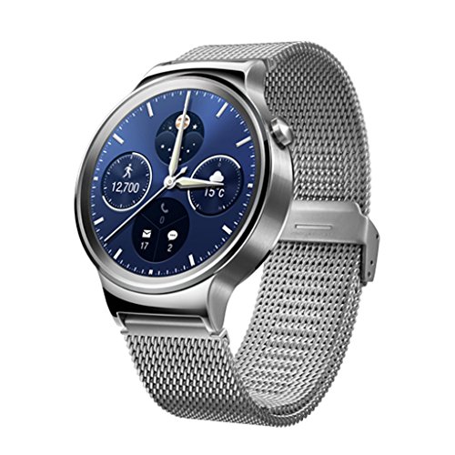 Huawei Watch mit Netzarmband in silber