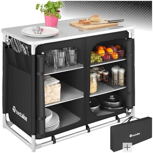 tectake® Faltbare Reiseküche, Camping...