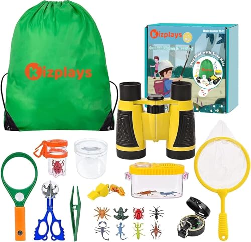 Kizplays® Forscherset für Kinder, Fernglas...