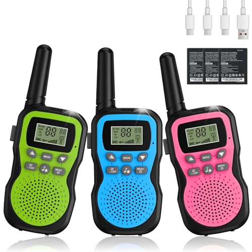 Walkie Talkie Kinder 3er Set, Apkezel Walky...