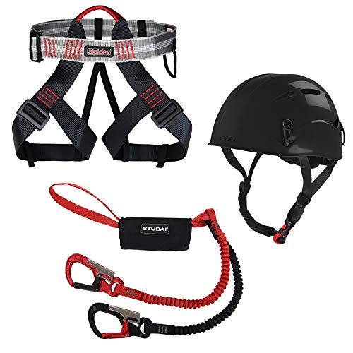 ALPIDEX Kletterhelm Klettergurt + Stubai...