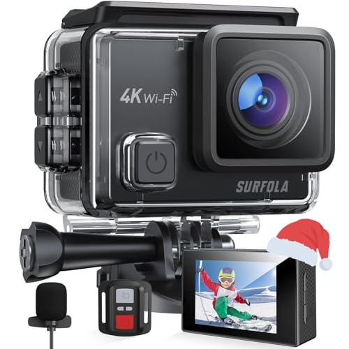 Surfola Action Cam 4K, Unterwasserkamera 40M...