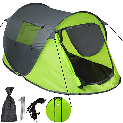tectake® Pop Up Zelt wasserdicht, Wurfzelt,...