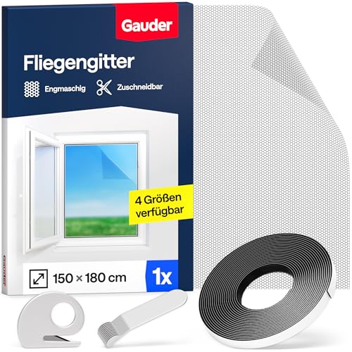 GAUDER Fliegengitter für Fenster (150 x 180...