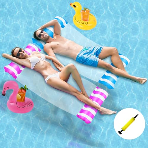 2 Stück Wasserhängematte mit 2 Aufblasbares...