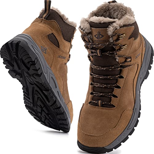 JACKSHIBO Winterschuhe Herren Winterstiefel...