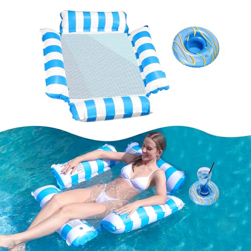 TAIHOBO Luftmatratze Pool mit Netz, 4 in 1...