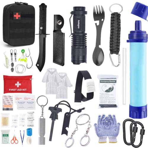 AoleGoo Survival Kit, Outdoor Emergency...