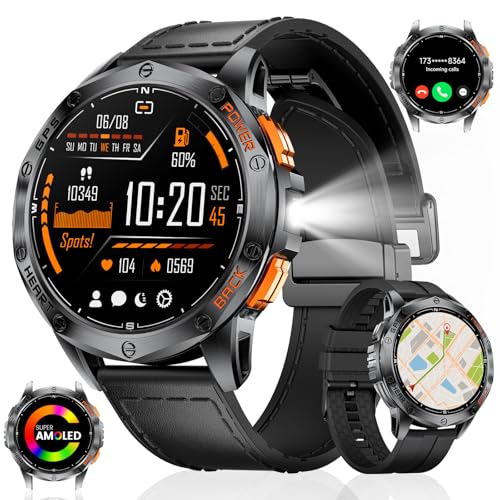 GPS Smartwatch Herren mit LED...
