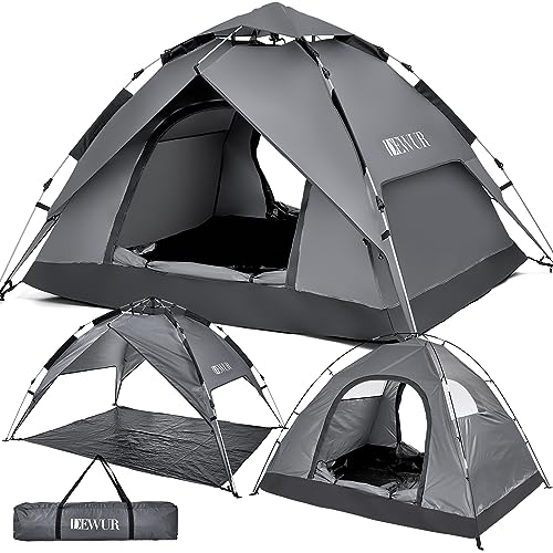 DEWUR Camping Zelt Pop Up Zelt 4 Personen...