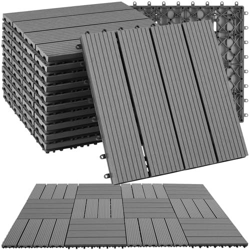 tectake® WPC Holzfliesen, Holzoptik Fliesen...