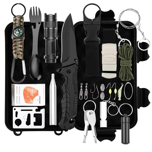 Survival Kit 25 in 1, Professionelles Notfall...