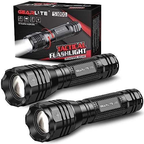 GEARLITE LED Taschenlampe Extrem Hell 2...