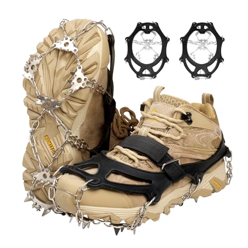 Yanbaozi Steigeisen für Wanderschuhe,...