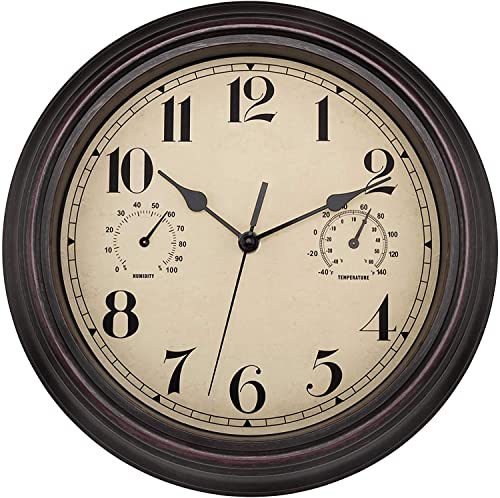 Foxtop Innen Draussen Wetterfeste Wanduhr mit...