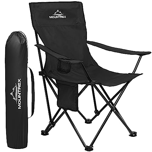 MOUNTREX Campingstuhl Klappbar (bis 120kg) -...