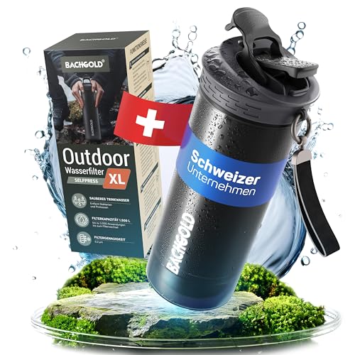 Bachgold® Profi Outdoor Wasserfilter Flasche...