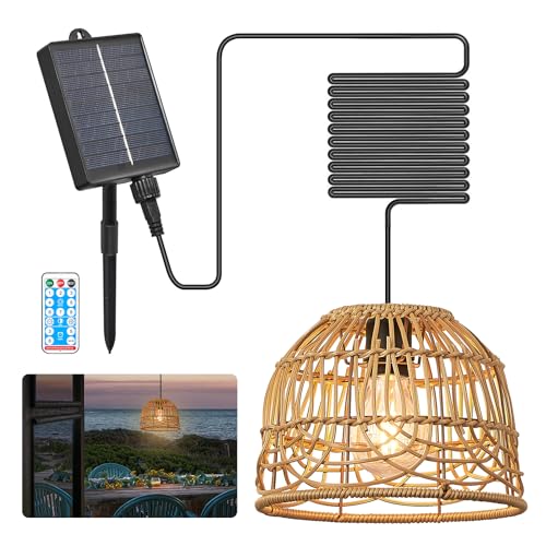 Solar Hängelampe Outdoor Rattan,BRIMETI...