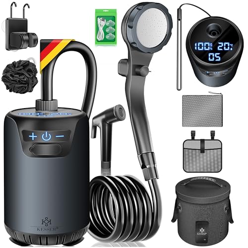 KESSER® Campingdusche Solardusche mit Pumpe...