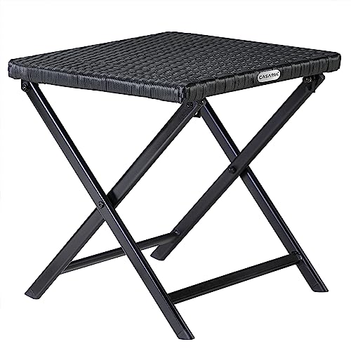 Casaria® Polyrattan Klapphocker 75kg...