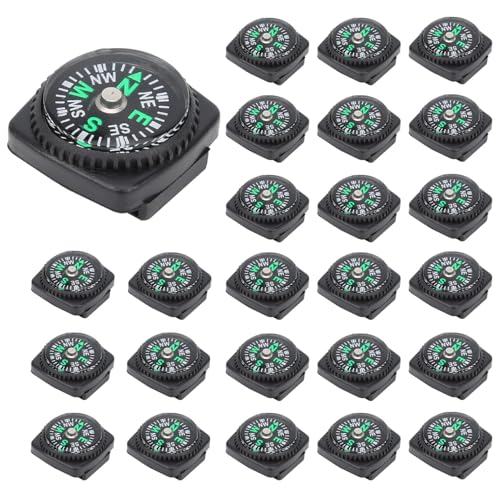 Cyrank 25pcs Button Kompass, Mini Kompass,...