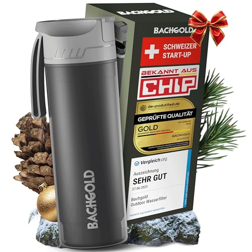 Bachgold® Profi Outdoor Wasserfilter Flasche...