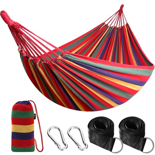 ANYOO Hängematte Outdoor Baumwolle Bequemer...