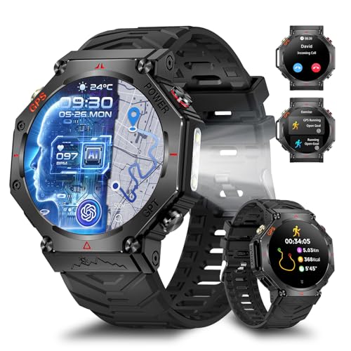 GPS Smartwatch Herren, 2025 Militär...