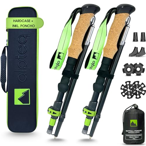 Alpteq® Wanderstöcke faltbar mit Korkgriff...